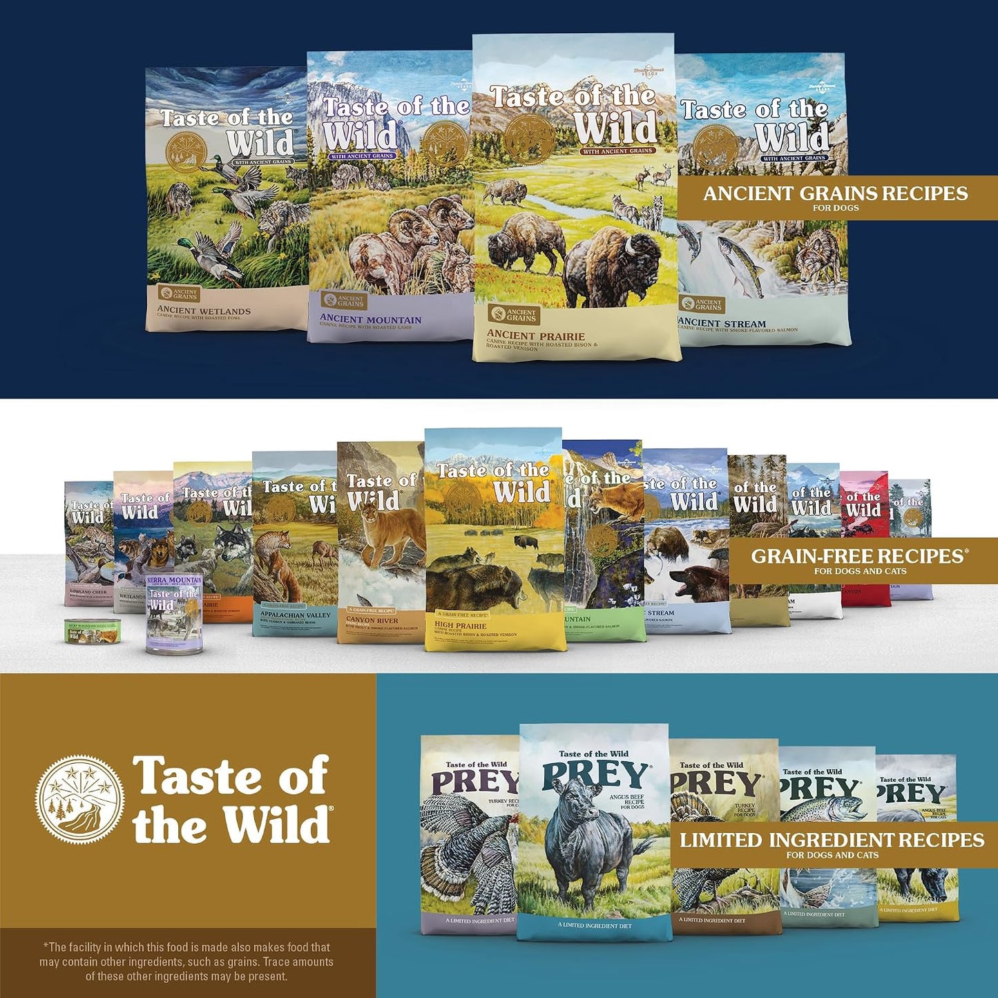 Taste of the Wild Rocky Mountain All Life Stages High Protein Grain-Free Recipe with Roasted Venison & Smoke-Flavored Salmon Dry Cat Food 14Lb Bag