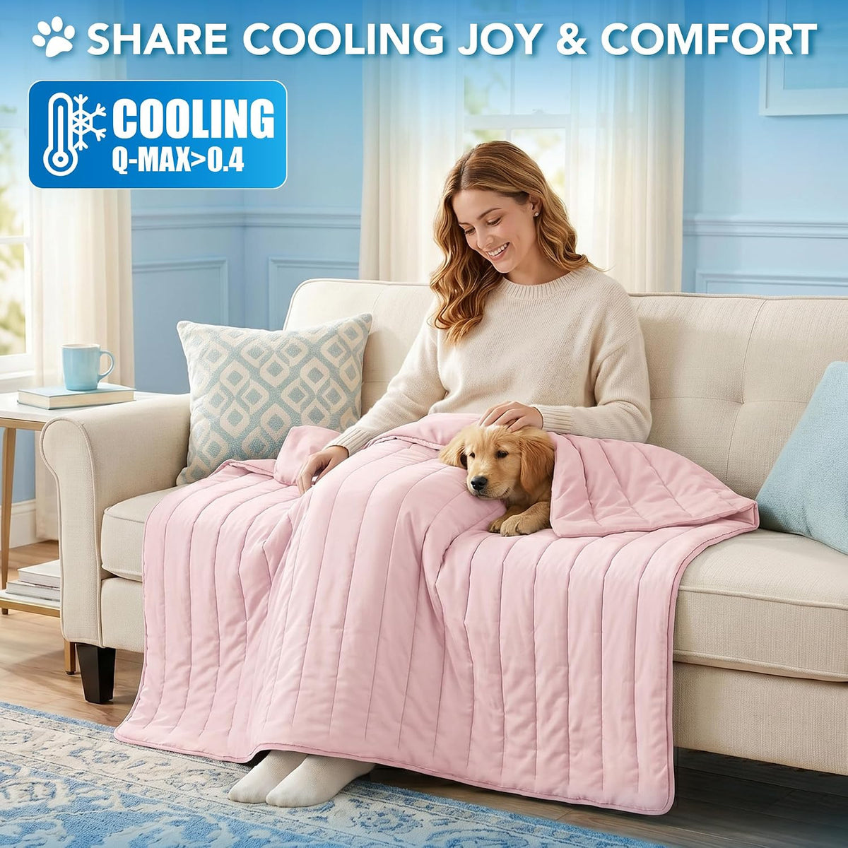 Petami Dog Cooling Mat Blanket Pet Pad for Small Medium Cat, Small, 24X32