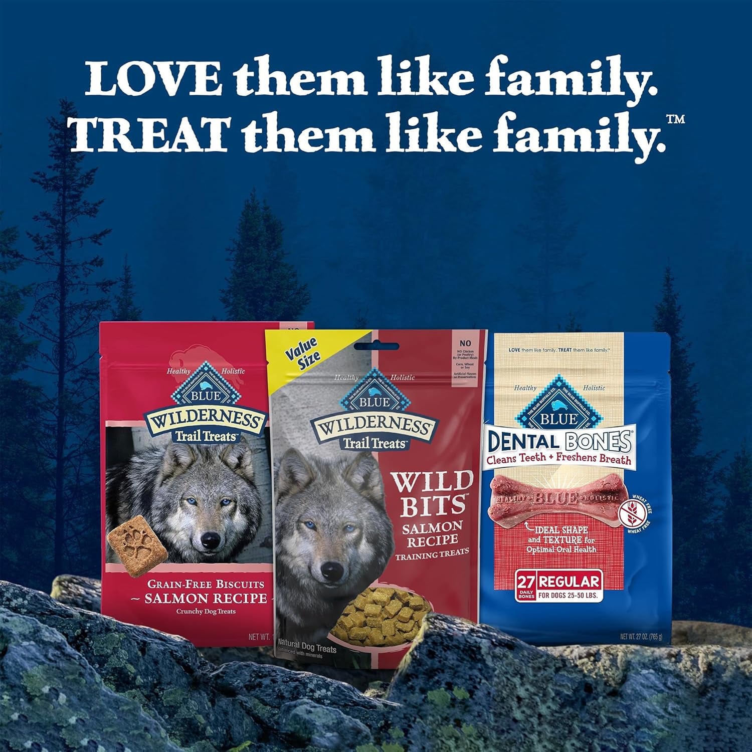 Blue Buffalo Wilderness Trail Treats Wild Bits Training Treats for Dogs, Grain-Free Dog Treats, Salmon Recipe, 10-Oz. Bag