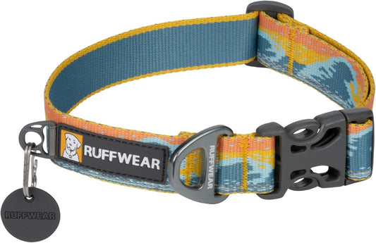 Ruffwear, Crag Dog Collar, Stylish Adventure Collar with Premium Reflective Design, Quick Release Buckle, Lightweight All-Day Comfort, Rising Wave, 20"-26"