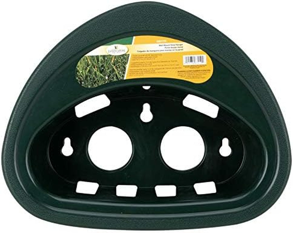Rocky Mountain Goods Wall Mount Hose Holder - Heavy Duty Plastic Hose Hanger for outside - Hose Caddy for Organizing Garden Hose - Storage Shelf for Sprinklers and Nozzles - Dark Green