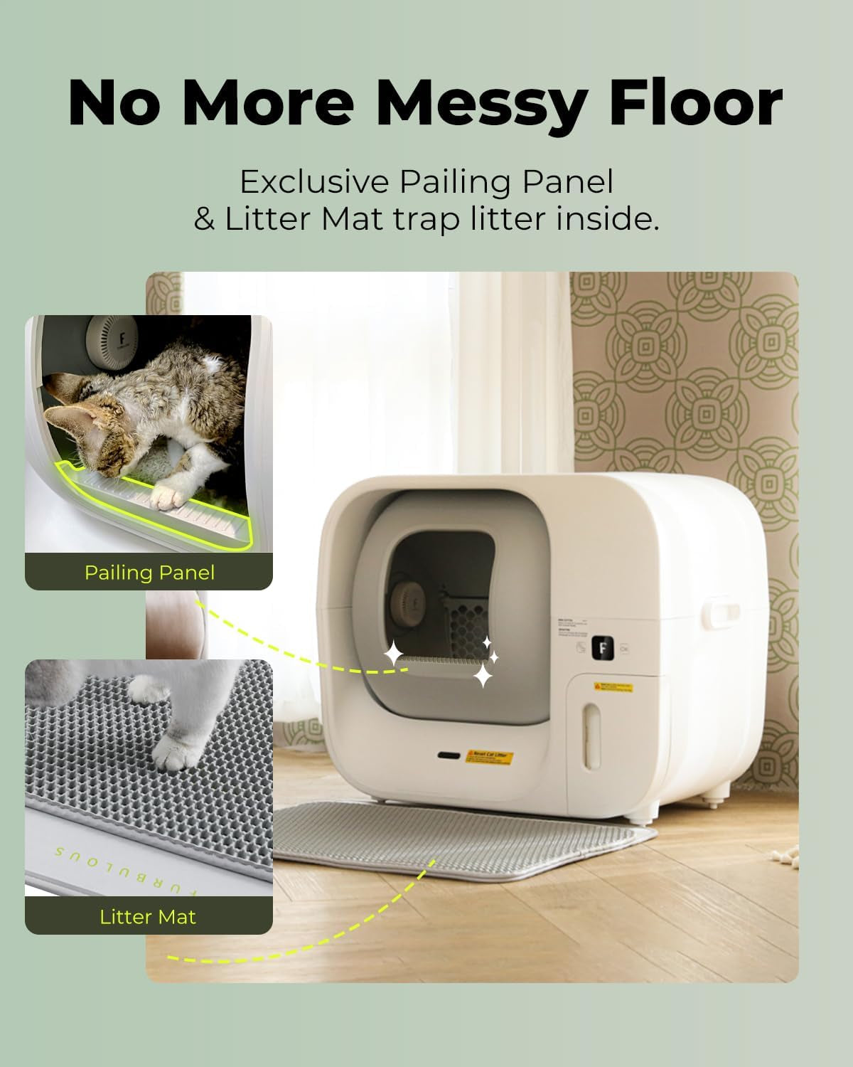 Furbulous True Odor-Free Self Cleaning and Packing Litter Box, Automatic Cat Litter Box with Self-Pack and Refill System, APP Control, Extra Large Space for 3.3-22 Lbs Cats, Upgraded Version