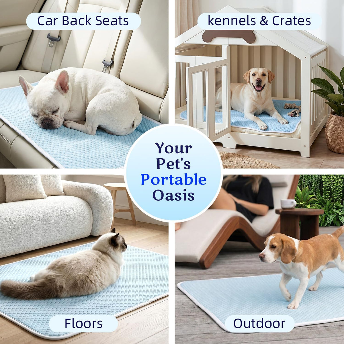 Mora Pets Dog Cooling Mat Instant Pet Cooling Pad Cool Bed for Dogs & Cats
