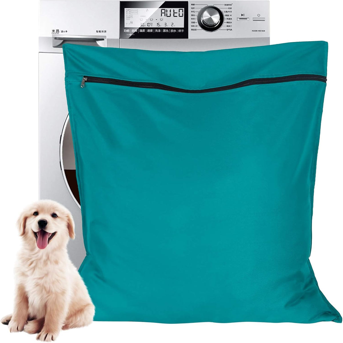 1 Pack Pet Laundry Bag, Stops Pet Hair Blocking, Lake Blue