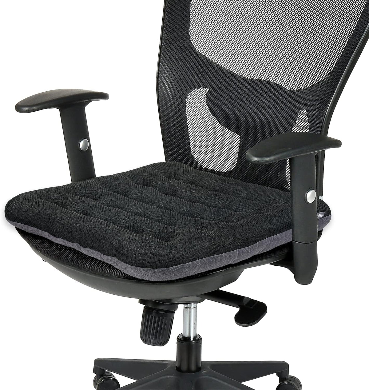 SINOSSO Excellent Support Effect Office Chair Cushion 1 Pack, Luxury Air Mesh Breathable Non-Slip Desk Computer Seat Cushion, Kitchen Dining Room Square Chair Pad (1 Count, Black)