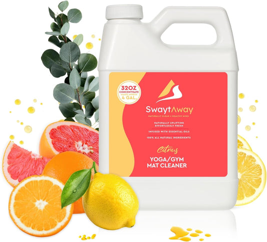 Swaytaway Fitness Mat Cleaner Concentrate Citrus, 32Oz Makes 4 Gallons