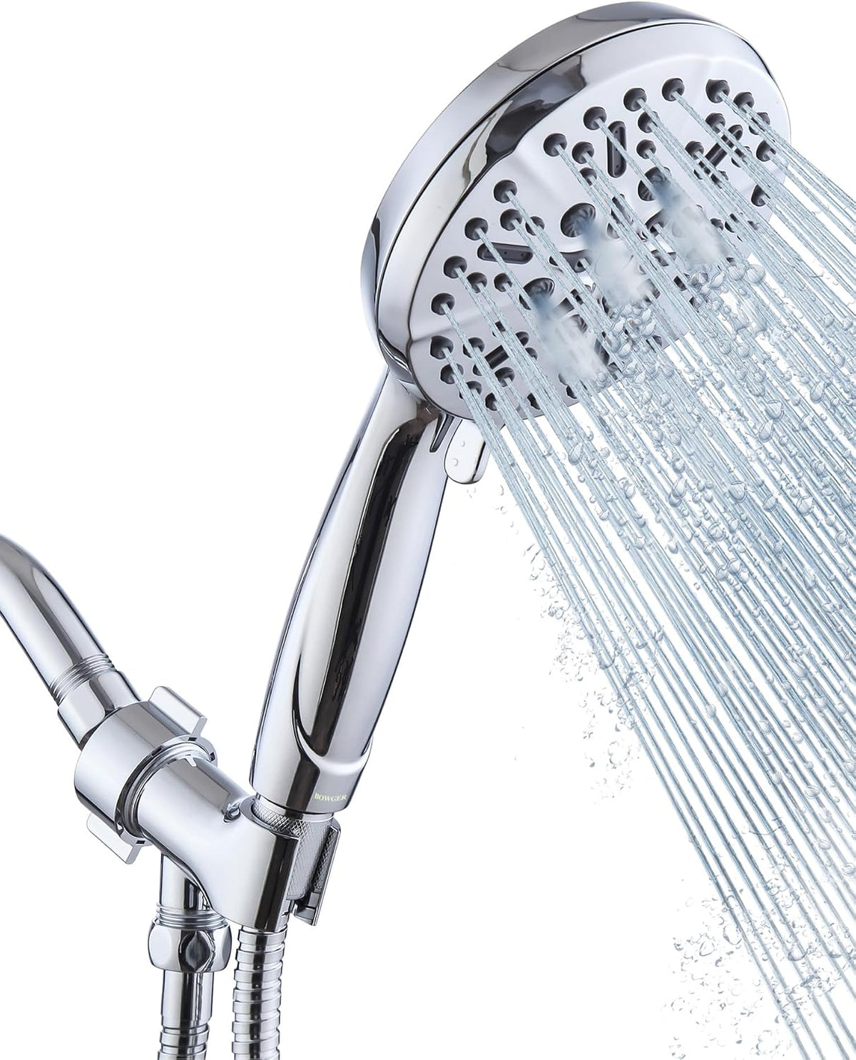 Shower Head with Handheld High Pressure-Full Body Coverage Powerful Rain Showerhead Extra 60" Long Hose and Adjustable Brass Joint Holder- the Perfect Detachable Heads for Bathroom Upgrade