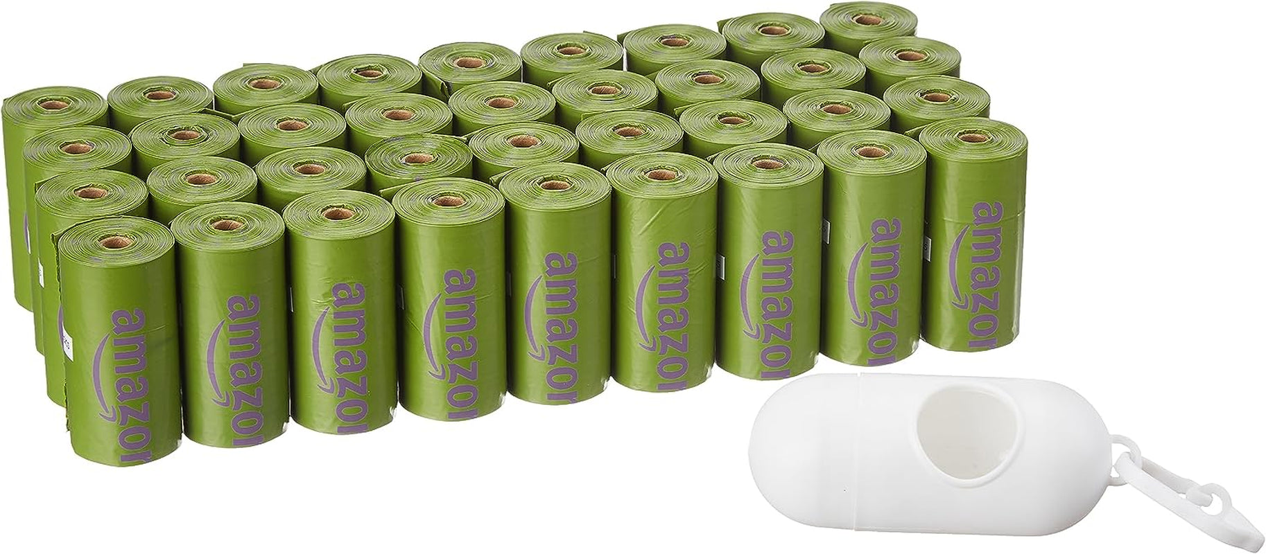 Amazon Basics Premium Leak Proof Dog Poop Bags with Dispenser and Leash Clip, Lavender Scented, 13" X 9", 540 Count (36 Rolls of 15)
