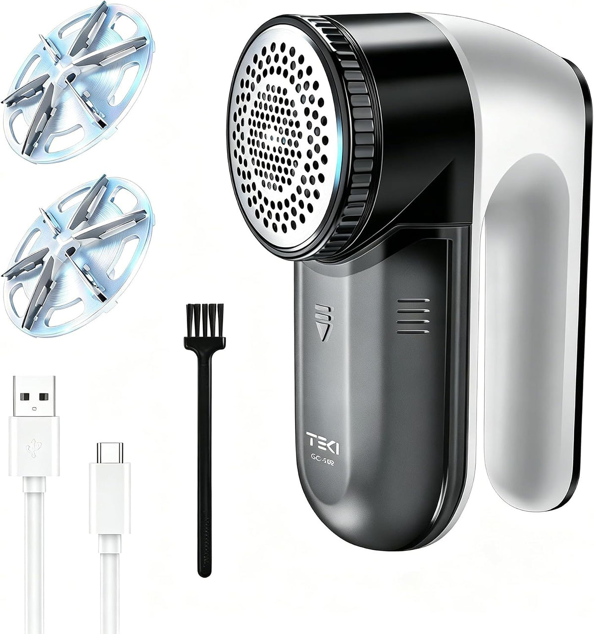 Fabric Shaver, Cordless Lint Remover, 6-Blade Sweater Defuzzer for Clothes