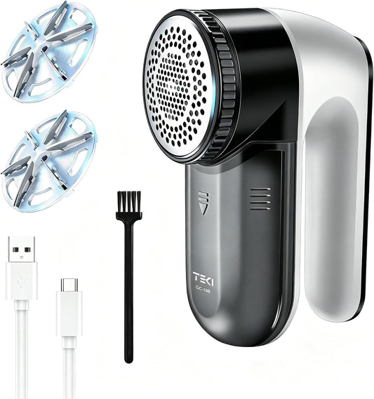 Fabric Shaver, Cordless Lint Remover, 6-Blade Sweater Defuzzer for Clothes