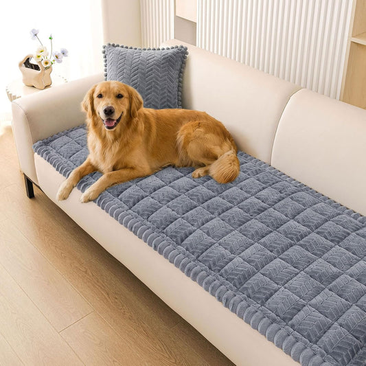 Smiry Couch Cover for Dogs, Non Slip Fuzzy Pet Sofa Covers Washable
