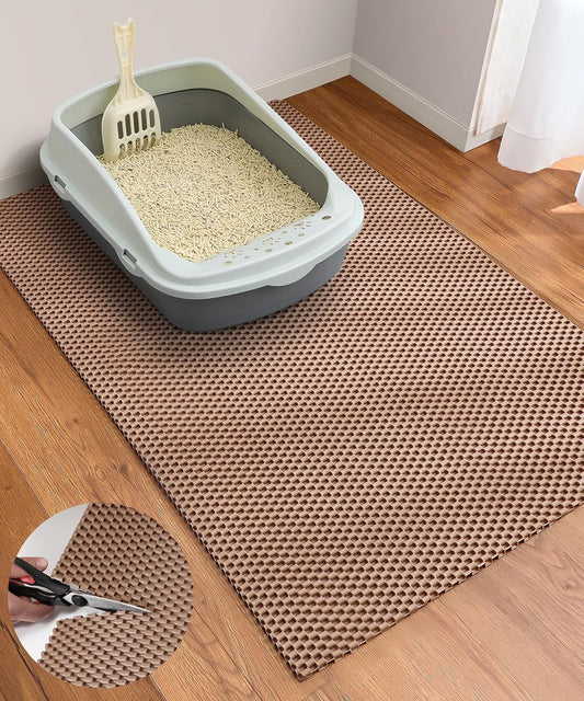 Cooyes Cat Litter Mat - Cut to Fit Any Place, 35"X23" Litter Trapping Mat