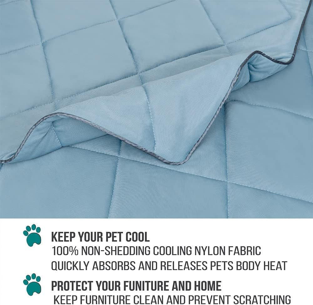 Petami Cooling Dog Blanket Lightweight Soft for Medium Pet Cat, 29X40 Blue