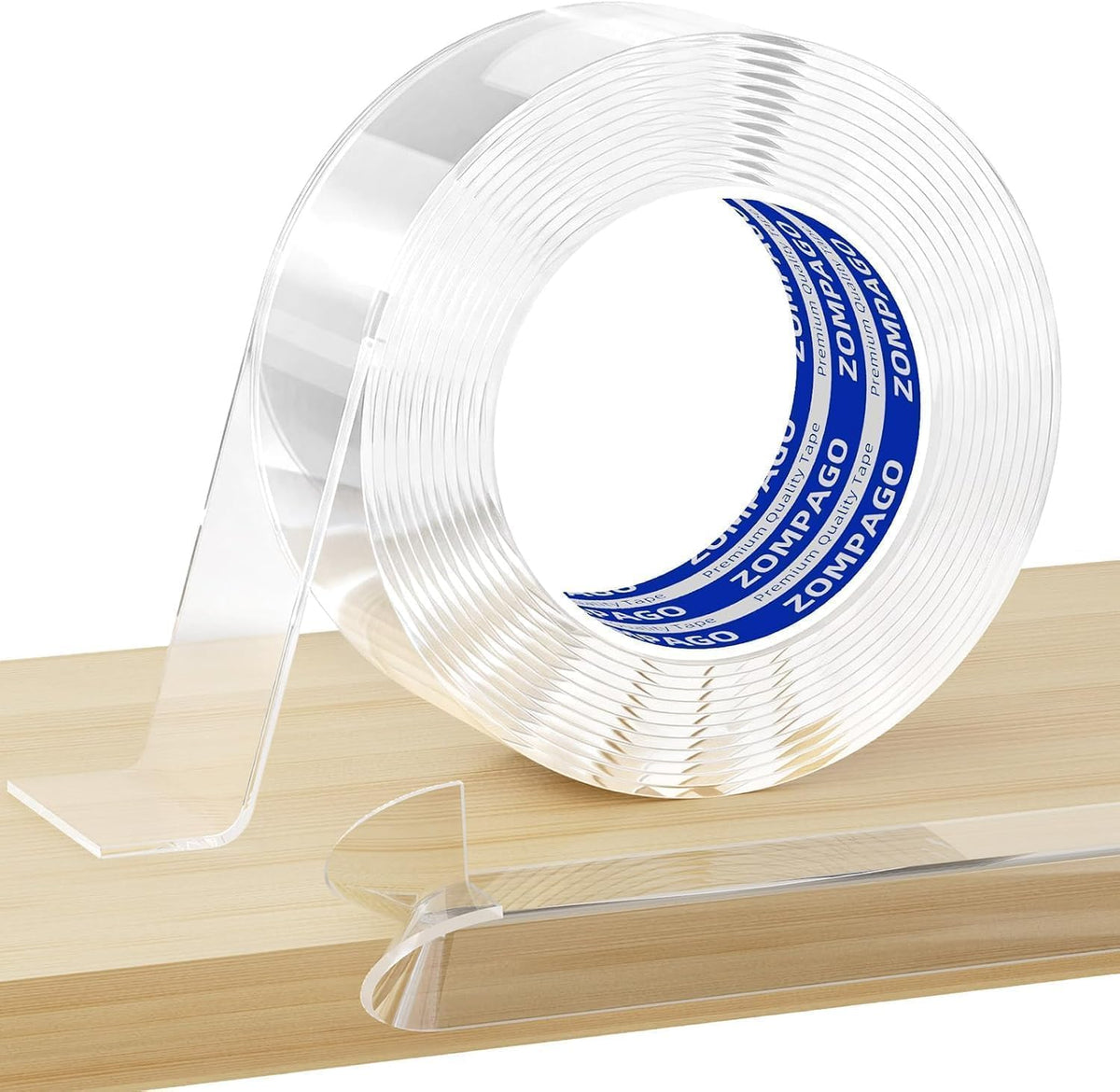 ZOMPAGO Clear Edge Bumper Strip, Baby Proofing Corner Guard,0.8In X 13FT