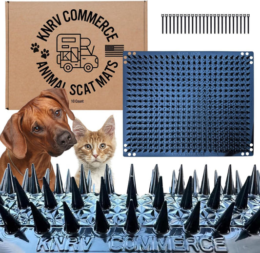 10 Pack Scat Mats for Dogs & Cats – Keep Dogs off Couch & Furniture, Couch Deterrent & Pet Repellent Mats, Keep Cats off Countertops