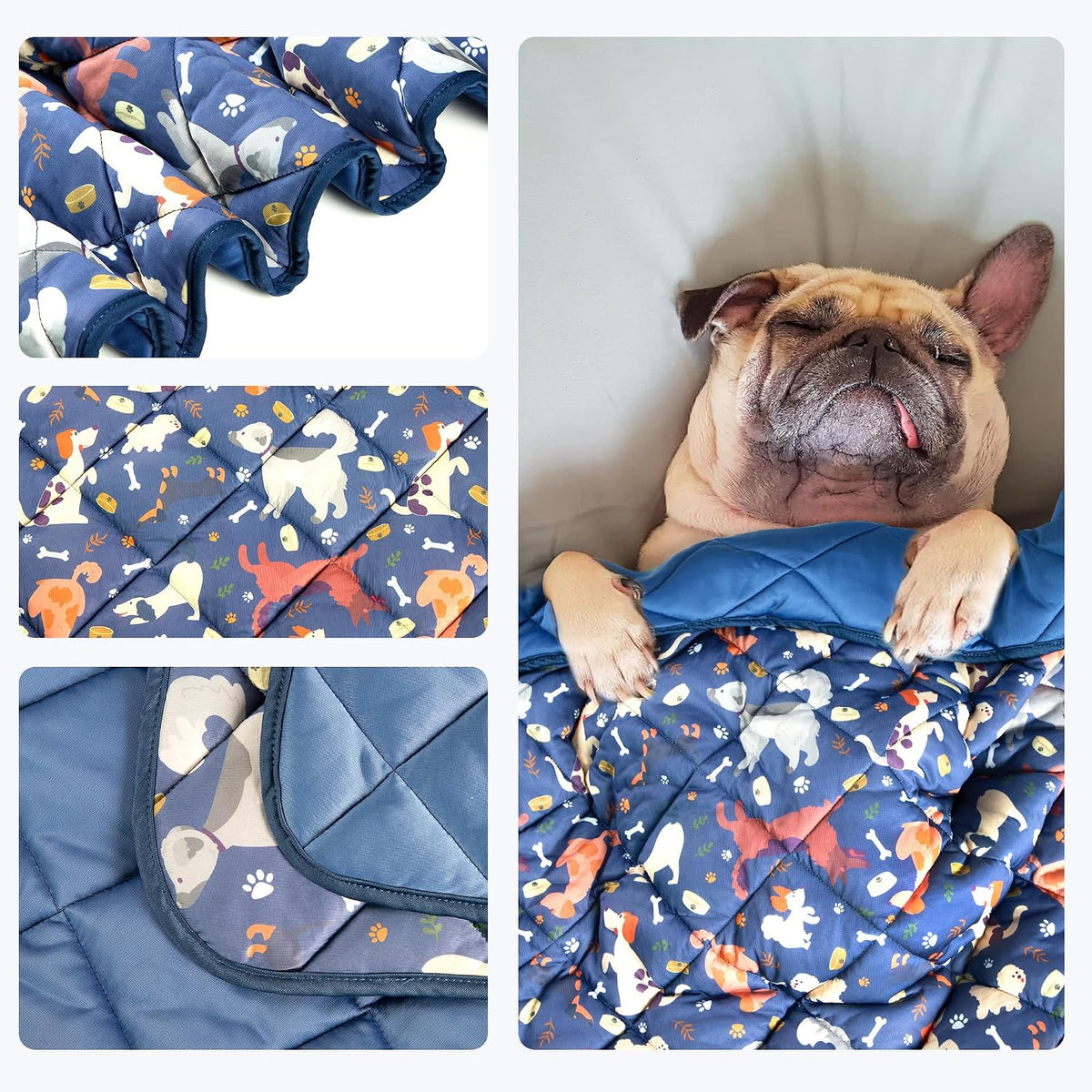 Wegreeco Pet Dog Cooling Mat, Outdoor Dog Cooling Pad, Lightweight Bed Cooling Blanket for Dogs and Cats,Small Medium Large Puppy Cool Pad for Dogs,Cute M