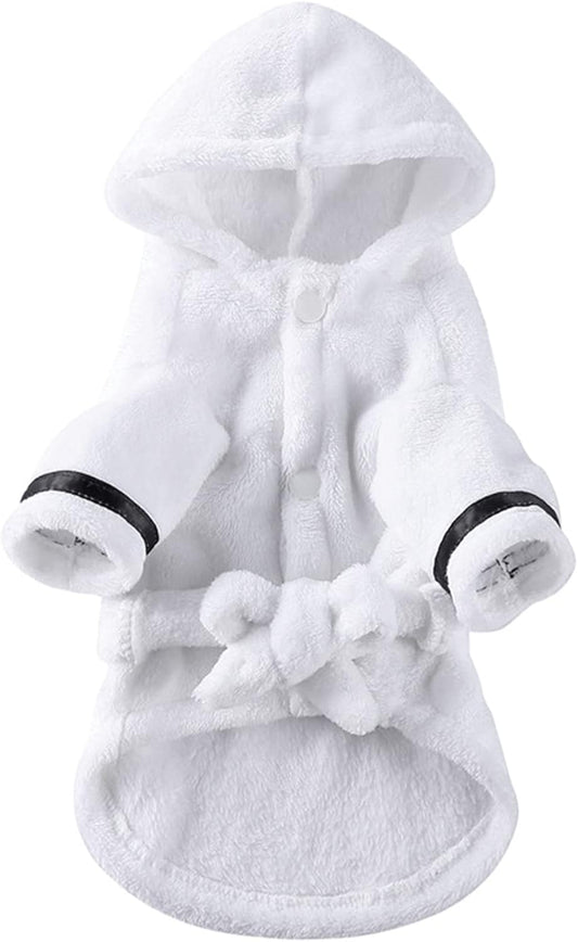 Pet Bathrobe Dog Pajama, Thickened Hooded, Quick Drying & Super Absorbent