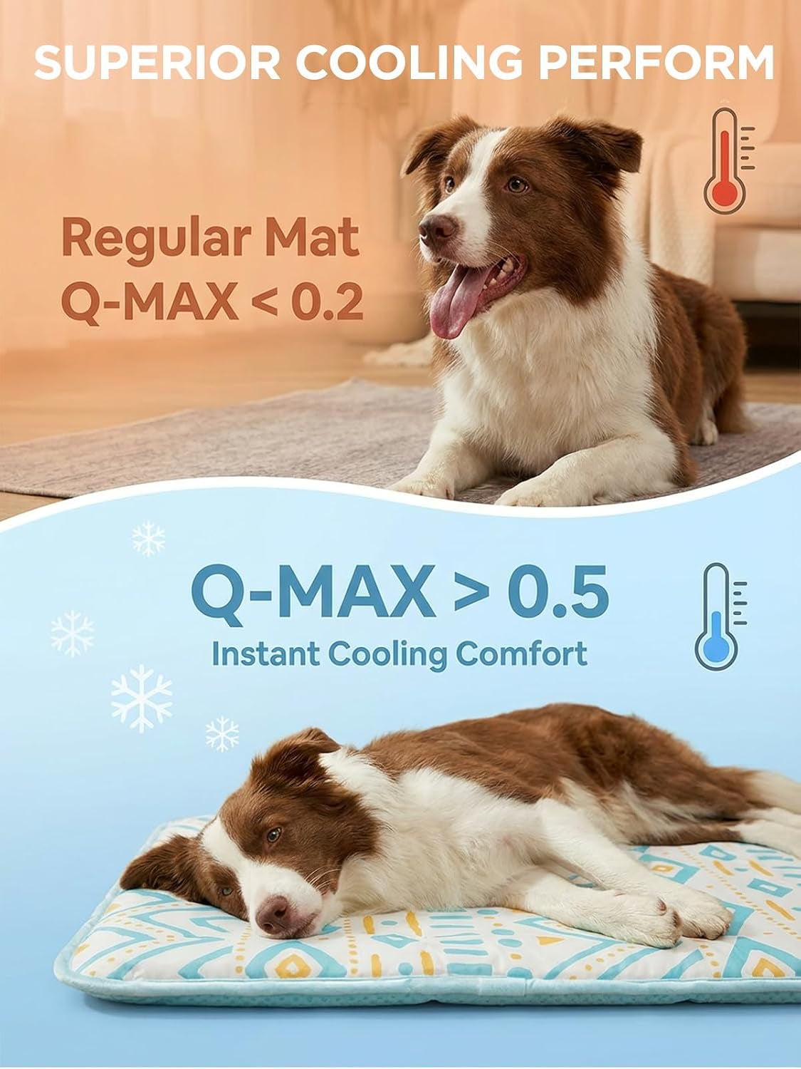 Furrybaby Cooling Mat for Dogs,Stylish Patterns,Self Cooling Indoor Outdoor