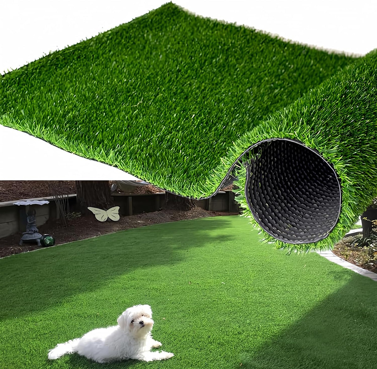 Artificial Grass Dog Mat, Potty Training Rug and 0.7" Fake Grass Turf, Easy to Clean Synthetic Mat Astroturf with Drainage Holes Faux Thick Outdoor Rug 3FT X 5Ft/36In X 60In (2160 Sqin)