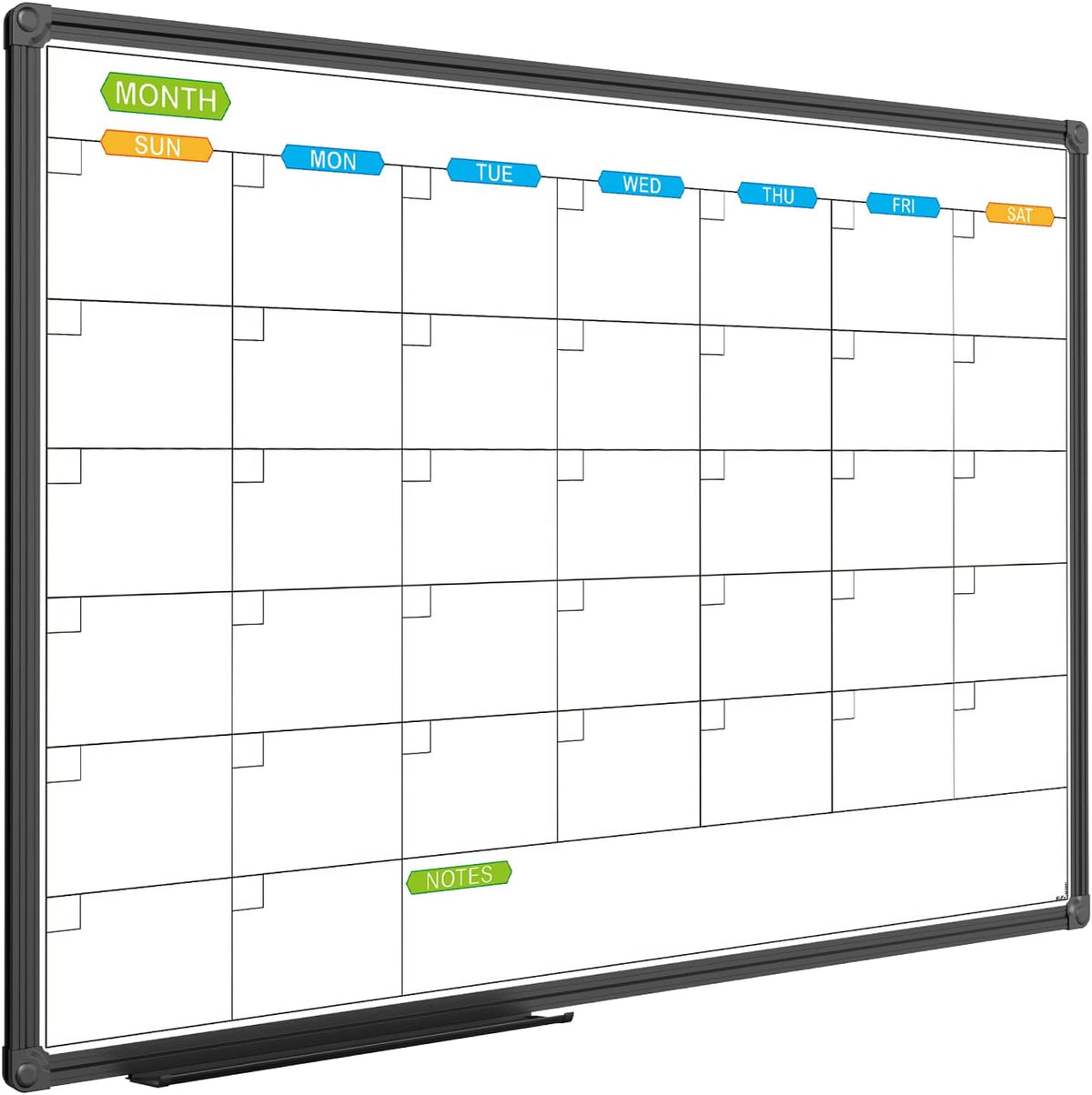 Jiloffice Dry Erase Calendar Whiteboard, Magnetic Month Board 36 X 24 Inch