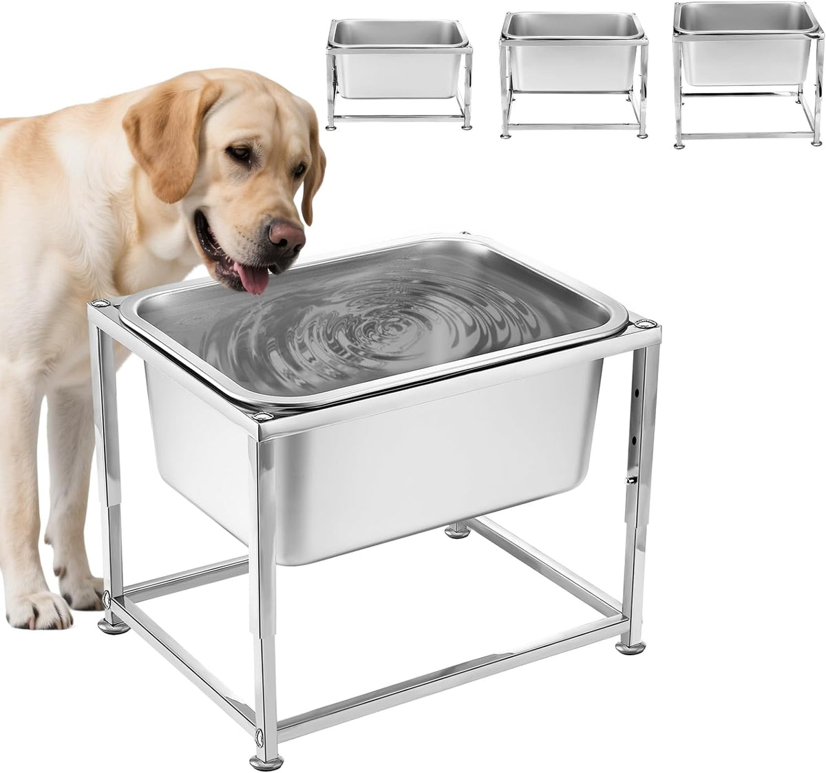 MEWTOGO 3 Gallons Large Elevated Dog Water Bowl