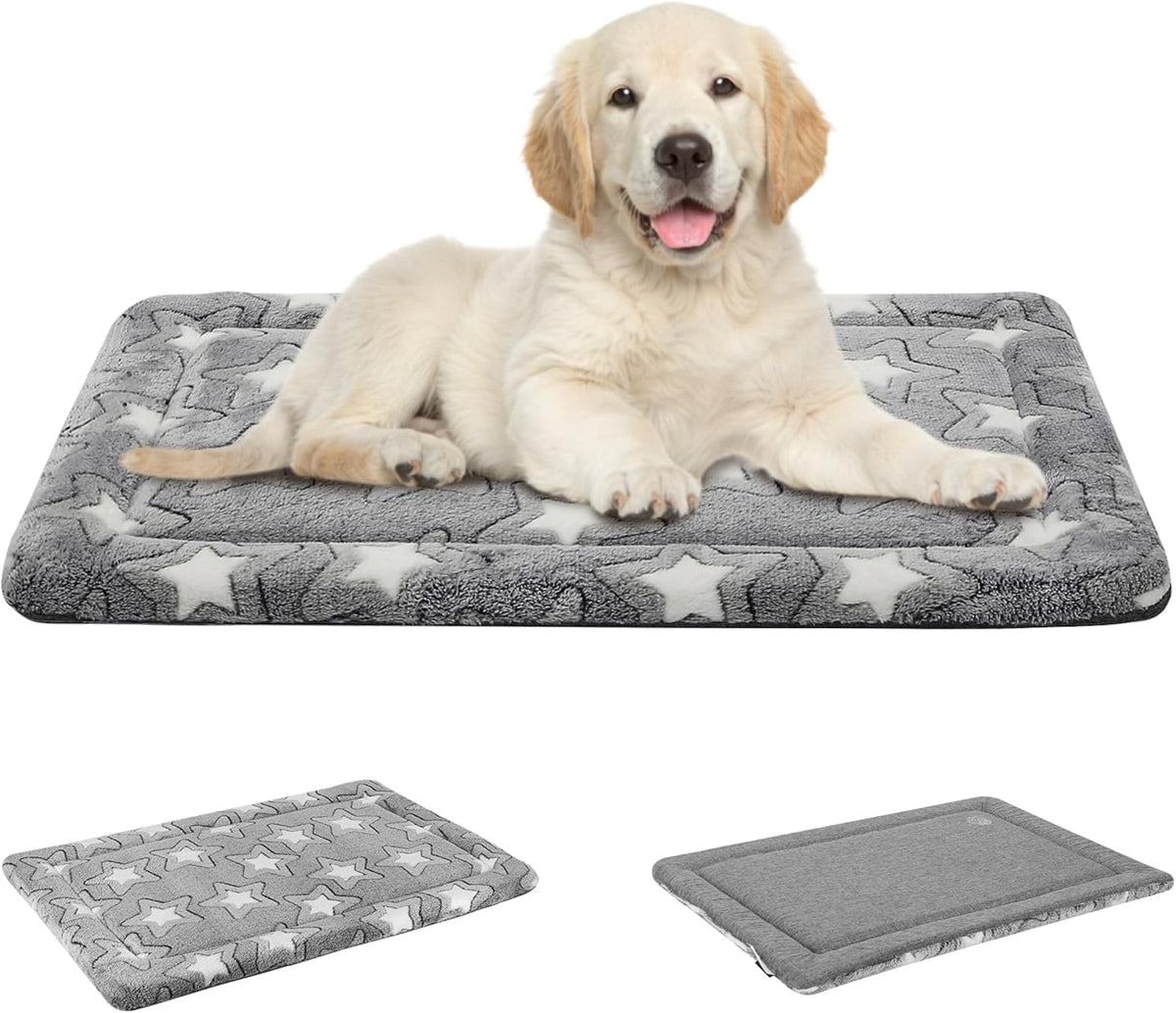 EMPSIGN Dog Crate Pad for 30"X20" Dog Crate, Star Pattern/Grey