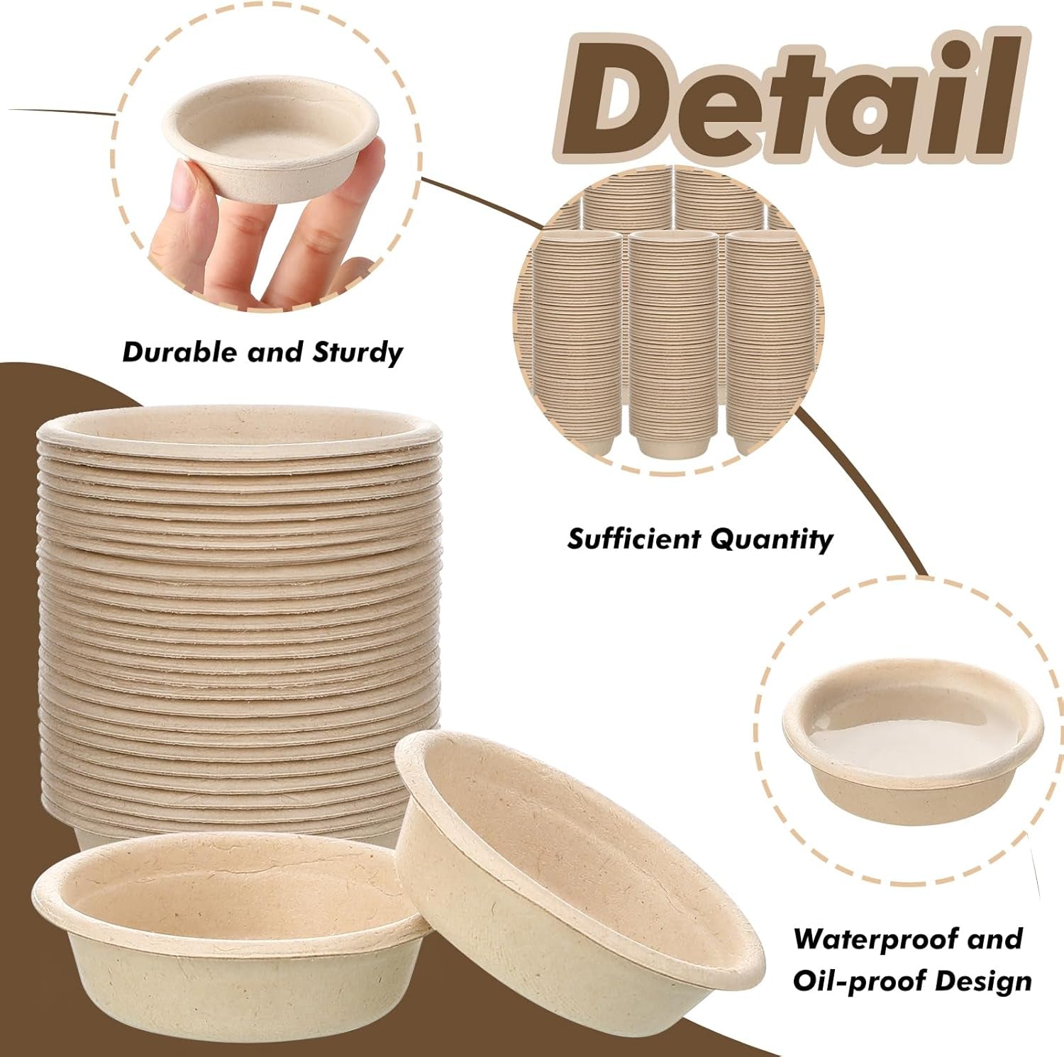 Maxcheck 1000 Pcs Paper Gecko Feeding Cups 1 Oz Food and Water Bowls Small Reptile Feeding Ledge Replacement Cup Dish Bowl Ledge Accessories for Gecko Lizards Spiders Small Pet