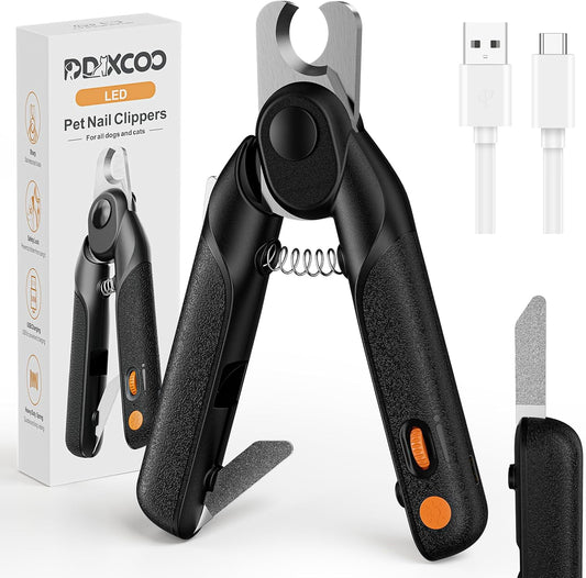 Dog Nail Clippers with Lights, Safe & Stress-Free for Sensitive Pets