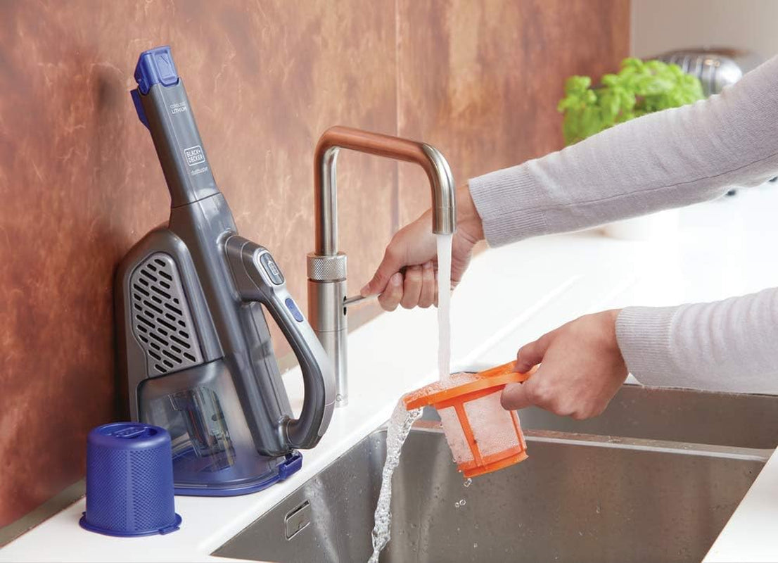 BLACK+DECKER Dustbuster Furbuster Pet Hair Vacuum with Motorized Pet Hair Brush, Handheld Vacuum Cordless for Home and Car, Rechargeable, Portable, Powerful Suction, Advancedclean (HHVK515JP07)