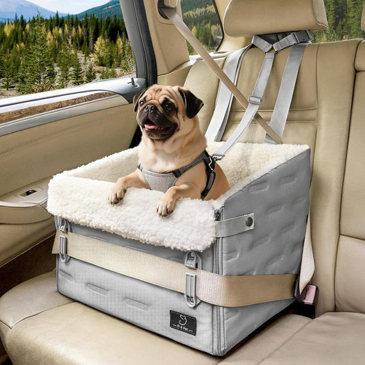 A 4 Pet Small Dog Car Seat, up to 35 Lbs, Patented Safety Buckle