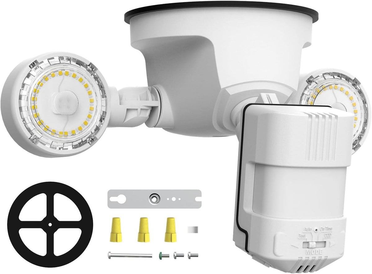SANSI 15W 2000LM Motion Sensor Outdoor Lights, IP65 5000K (White)