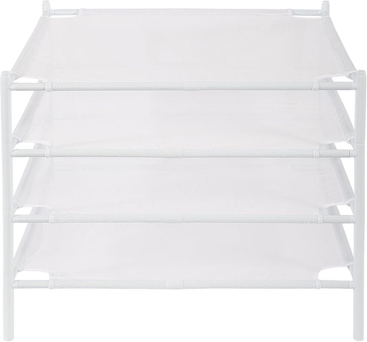STO STO Sweater Drying Rack, 4-Pack Stackable Mesh Clothes Drying Rack, Laundry Drying Rack for Sweaters, Socks, Toys, White