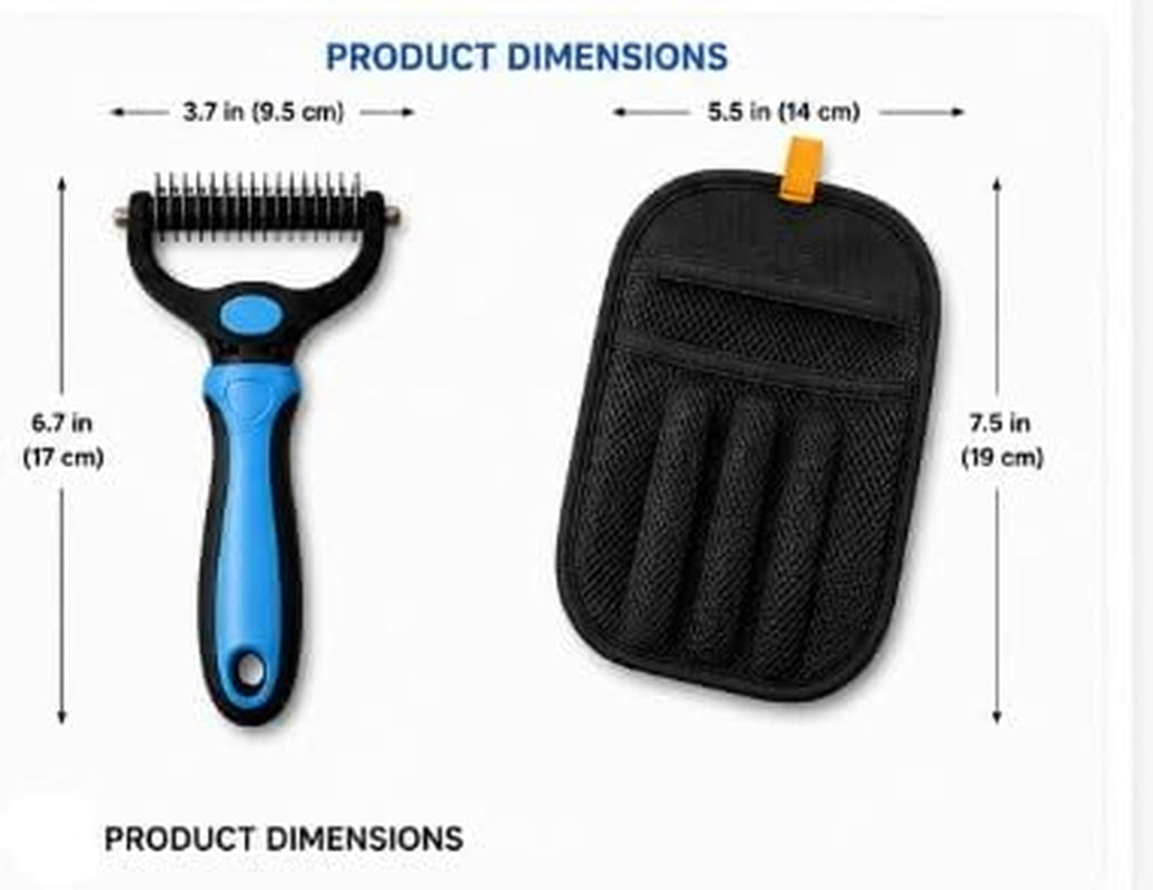 Pet Grooming Brush & Pet Hair Remover Glove Bundle
