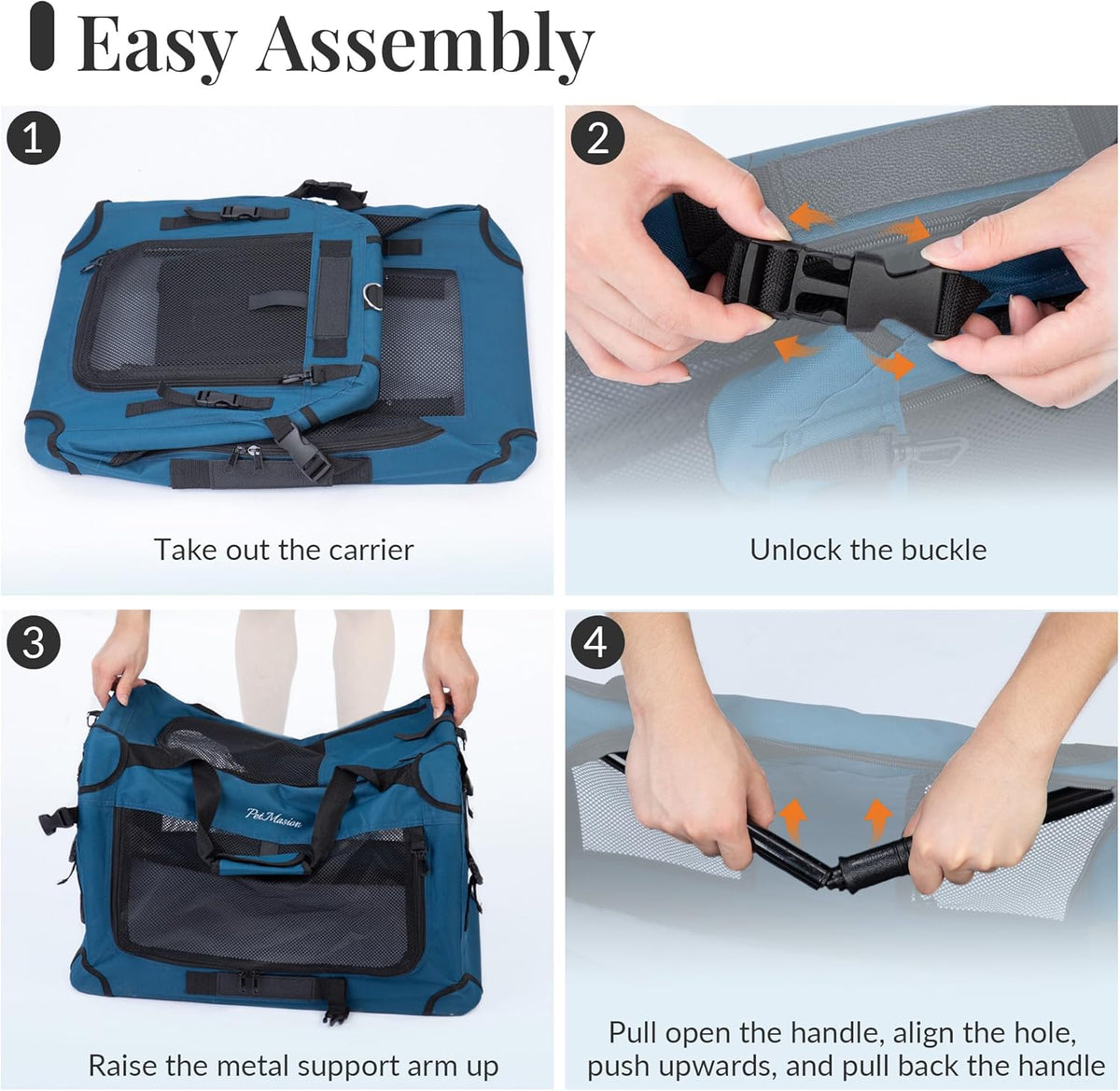 Extra Large Cat Carrier for 2 Cats, Collapsible Soft Sided Pet XL Crate for Large Mudium Big Cat 20Lbs+, Car Travel Portable Bag for Long Trips Ride 24"X16.5"X16.5"