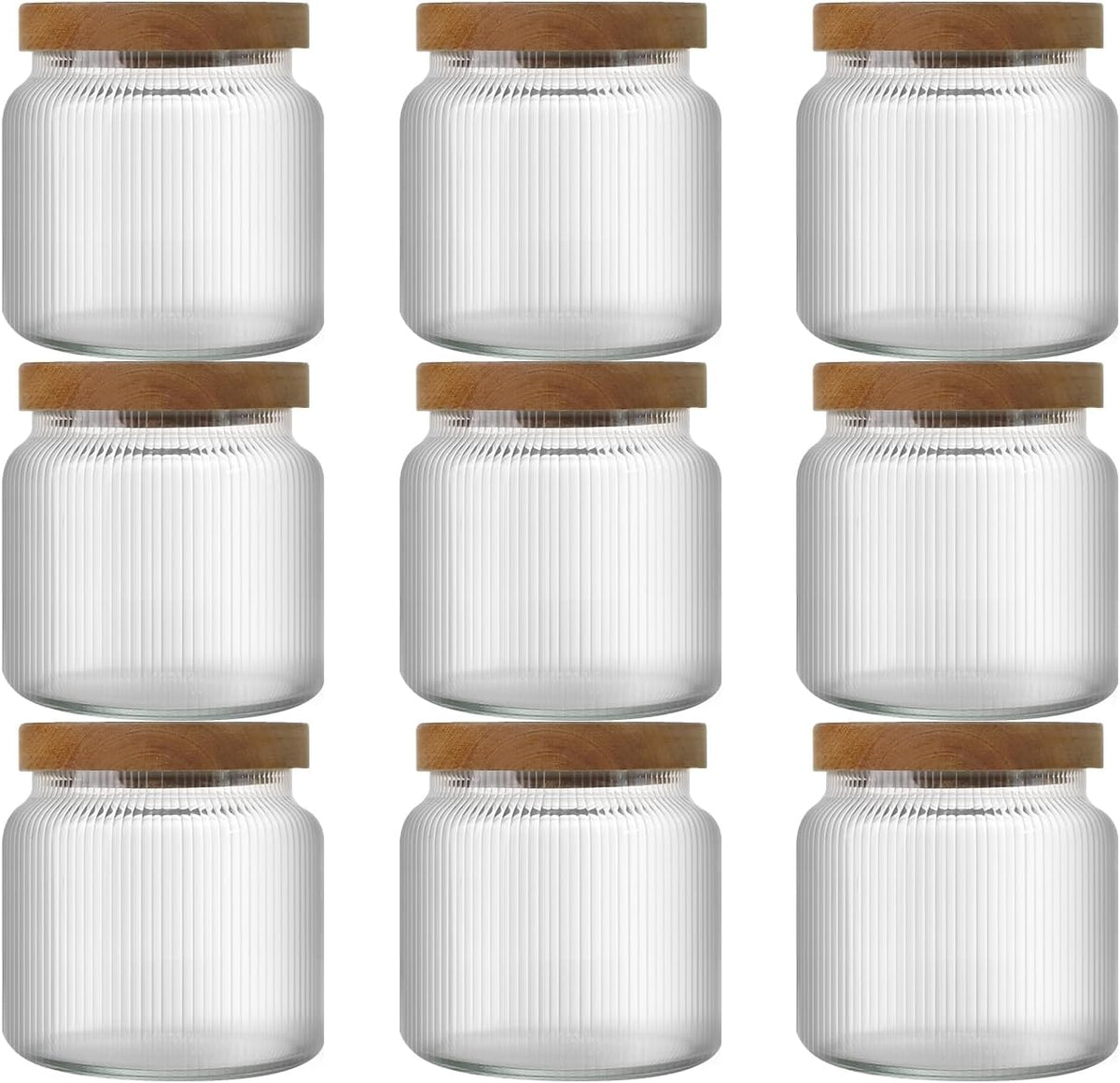 Glass Food Storage Containers with Lids (9, 0.3L)