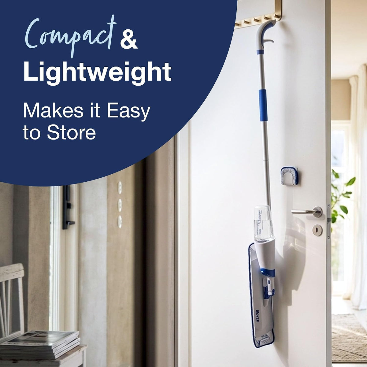 Bona Spray Mop Air - Includes Multi-Surface Floor Cleaner Concentrate and Microfiber Pad - Lemon Mint Scent - Lightweight & Compact Mop