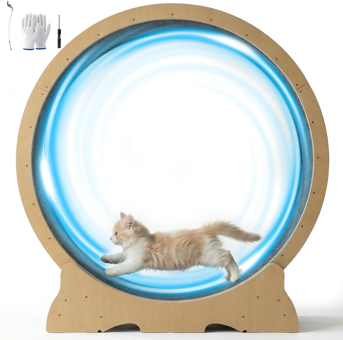 Cat Wheel for Indoor Cats, 48 Inch Diameter Exercise Running Wheel