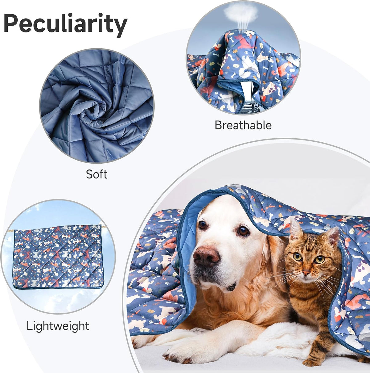 Wegreeco Pet Dog Cooling Mat, Outdoor Dog Cooling Pad, Lightweight Bed Cooling Blanket for Dogs and Cats,Small Medium Large Puppy Cool Pad for Dogs,Cute M
