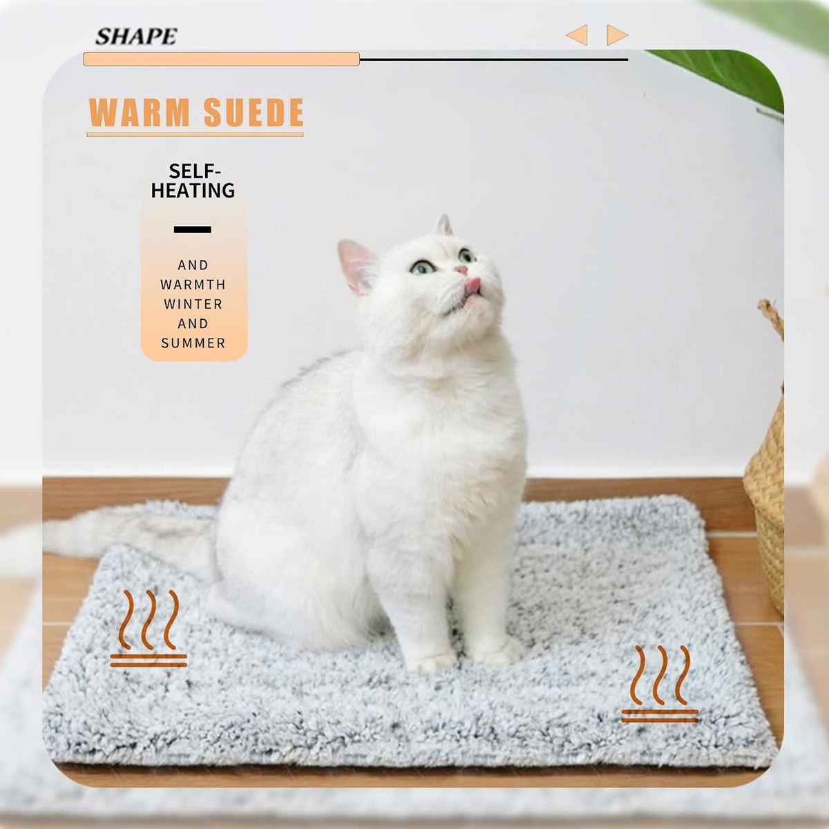 Two Uses'Cat Mat,Cooling&Self Warming Cat Mat.18 * 24In-Cooling Cat Pad.Hot/Cold Mat for Pets.Cats Self Heating Pad.Dogs and Cats with Ice Gel Bag,Temperature Lock Design,Machine Washable