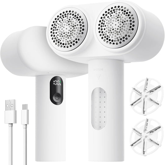 Mosthink Fabric Shaver, 2-In-1 Electric Lint Remover & Build-In Lint Brush