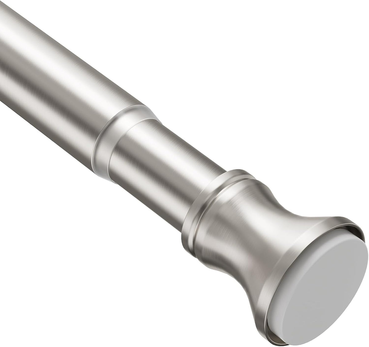 Amazer Spring Tension Shower Curtain Rod, 42-72 Inches Rust-Resistance Tension Curtain Rod Bathroom Rod, Adjustable Shower Curtain Rod No Drill, Nickel