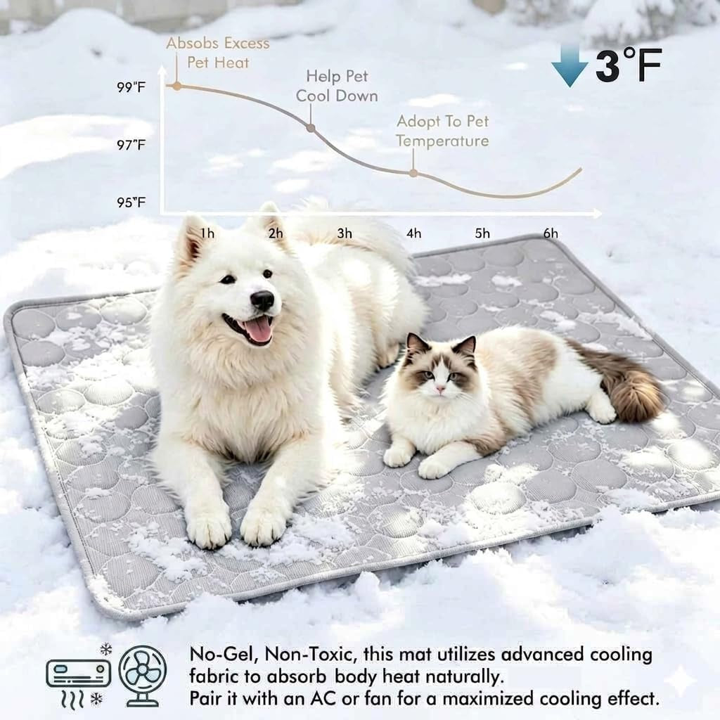 Cooling Mat for Dogs Large,Dog Cooling Mat Indoor,28"X39",Crate Pad for Pet