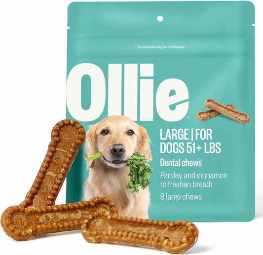 Ollie Dental Chews for Large Dogs, 51+ Lbs, 12 Oz