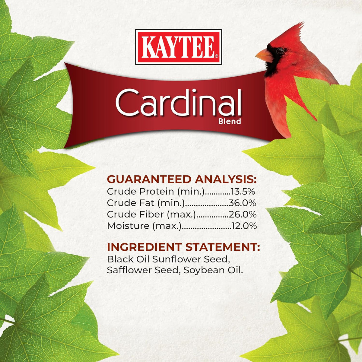 Kaytee Cardinal Bird Seed, Premium Mix to Attract Cardinals, 7 Lb Bag