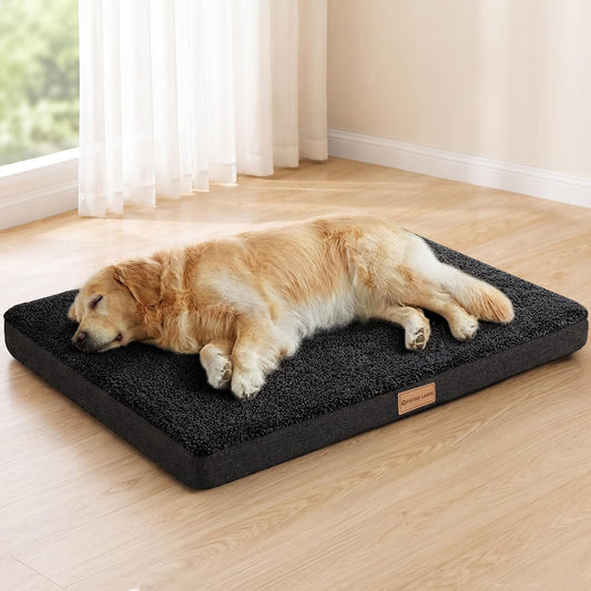 Patas Lague Orthopedic Large Dog Bed Washable Pet Sofa Mat 36''X24'' Black