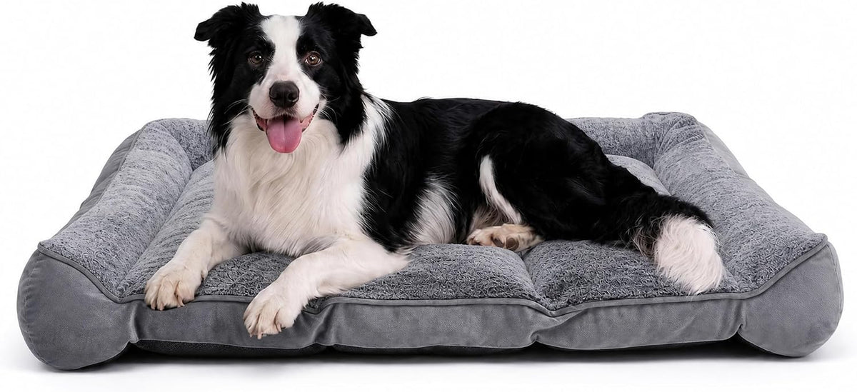 Orthopedic Dog Beds Large Sized Dog, Washable Dog Bed, 42" L, Grey