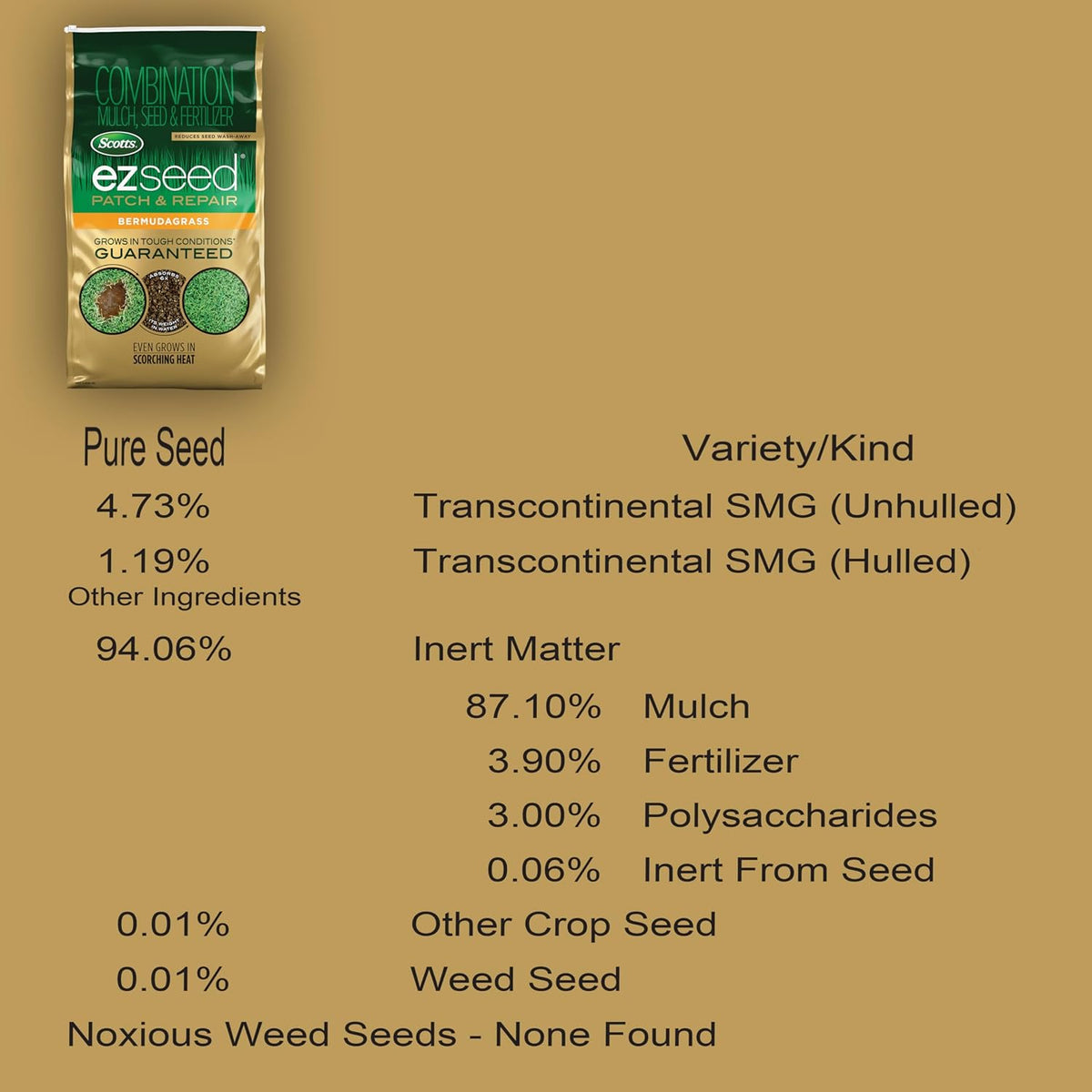 Scotts EZ Seed Patch & Repair Bermudagrass, 10 Lbs.