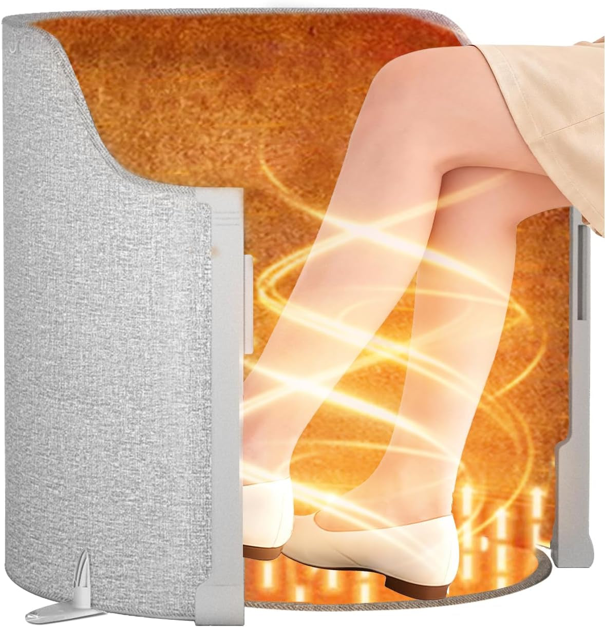 Under Desk Heater, 150W Quiet Foot Warmers for Feet with Detachable Foot Heating Pad, Graphene Radiant Heat Panel with Thermostat & Timer, Portable Energy-Saving for Office/Home Chochoyah