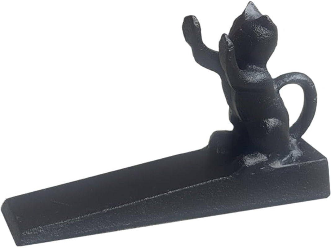 Door Stopper- 10015651-V1-Cast Iron Cat Scratching Door Stopper (Set of 1)