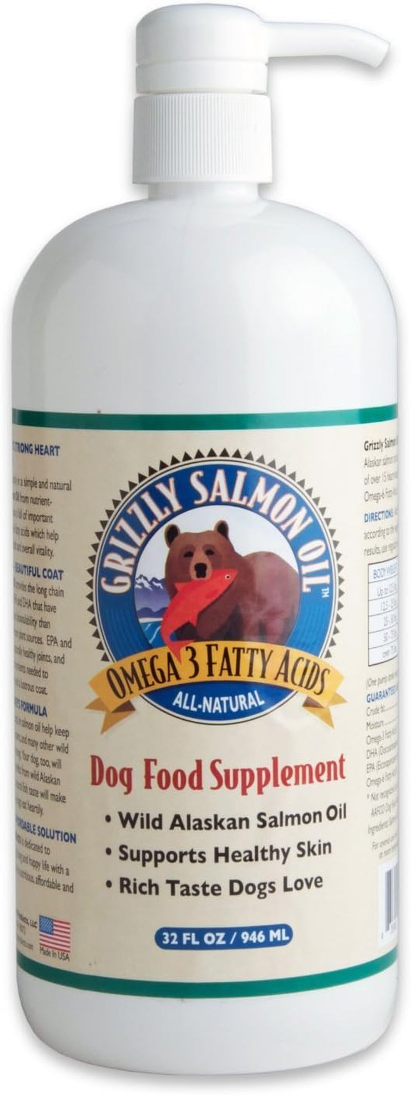 Grizzly Salmon Ogrizzly Salmon Oil 32Oz